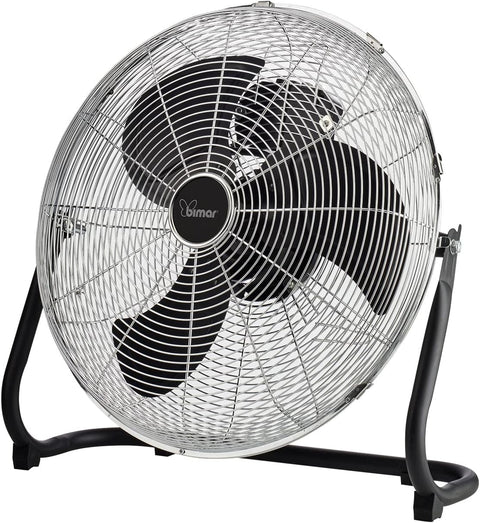 Bimar Ventilatore Turbo da Pavimento e Muro, Elica Ø 45cm con 3 Pale in Alluminio, Ventilatore da Terra a 3 Velocità, Orientabile Alto Basso, Kit Installazione Murale Incluso, 100W